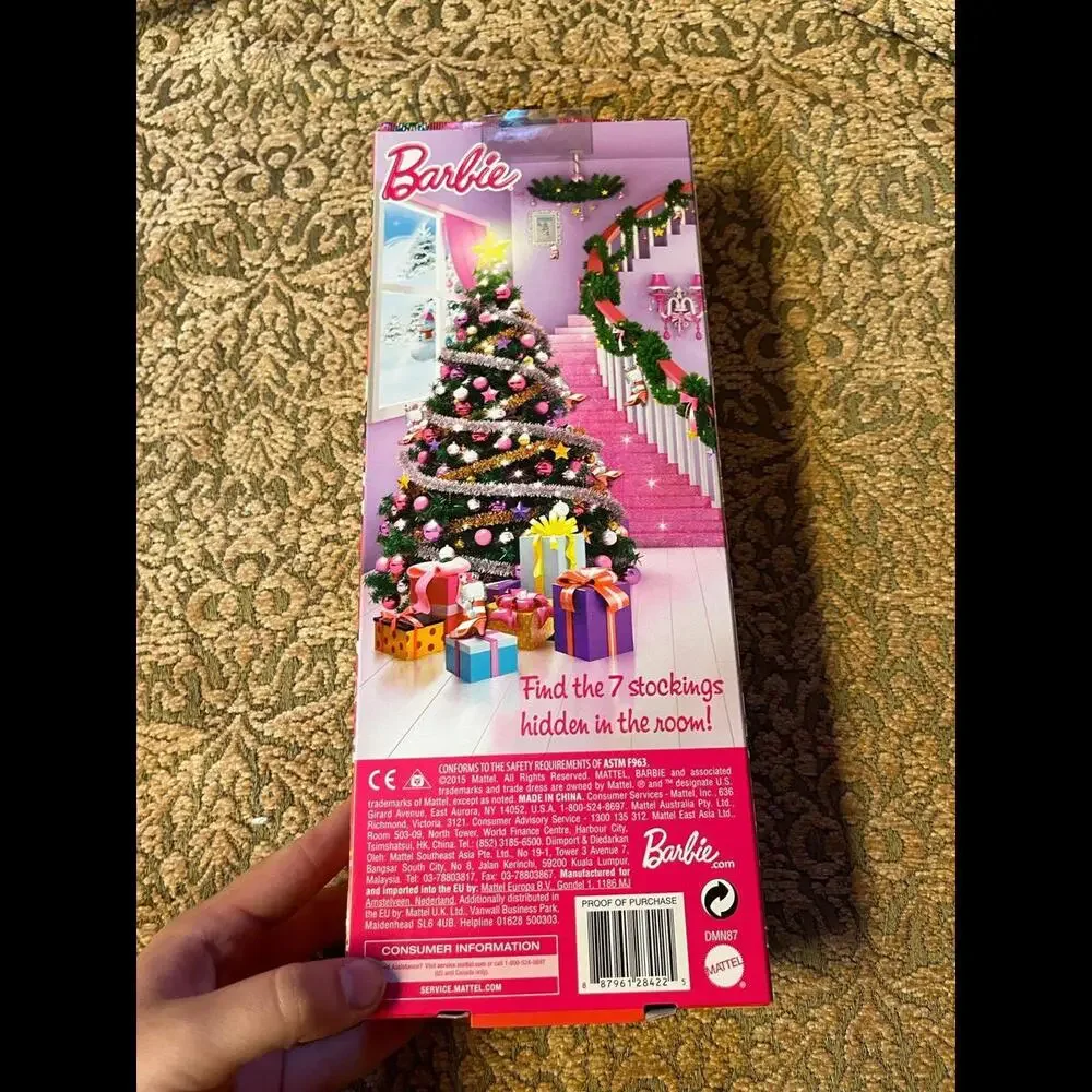 Barbie Doll 2015 Barbie Holiday Surprise Doll‎ Christmas Blonde DMN87 Red Green